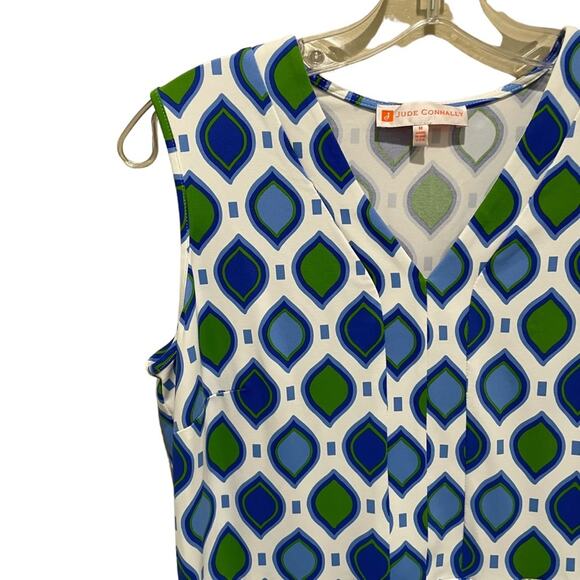 Jude Connally Annabelle Mini Dress Blue White Size Medium - Picture 5 of 8